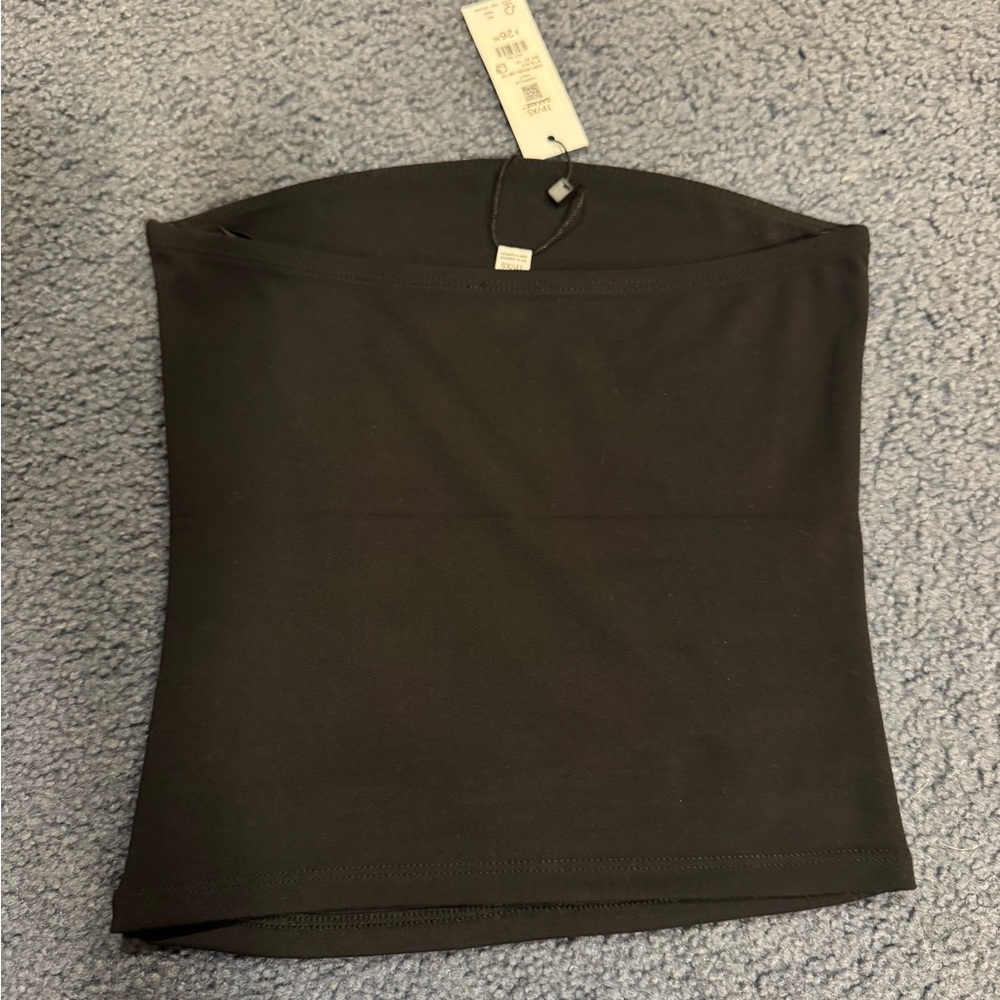 Garage Black Strapless Tube Tank Top